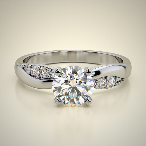 PAVE SOLITAIRE RING ENG043